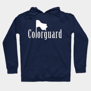 Colorguard Flag White Text Hoodie